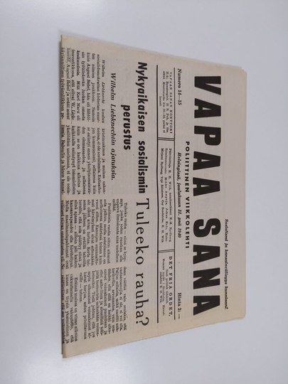 Vapaa sana nro 14-15/1940 (31.12.1940)
