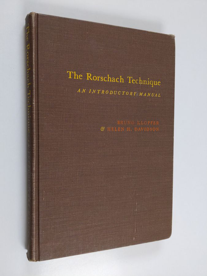 Bruno Klopfer : The Rorschach technique : an introductory manual