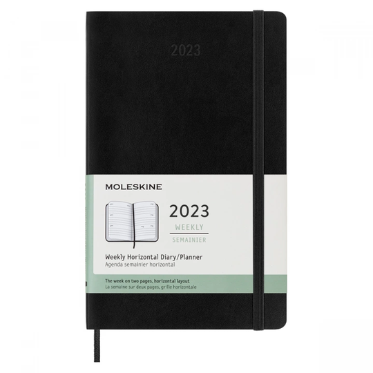 Moleskine 12M Weekly Planner Horizontal Softcover Large Black
