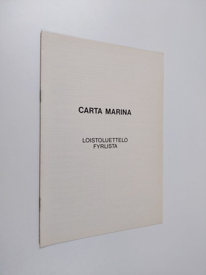 Carta marina : Loistoluettelo = Fyrlista