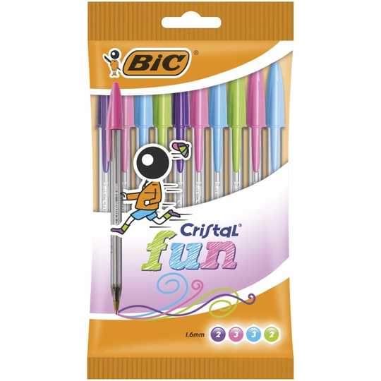 BIC Cristal Fun Kuulakärkikynä 10-setti