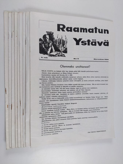 Raamatun ystävä vuosikerta 1964 (puuttuu n:o 12)