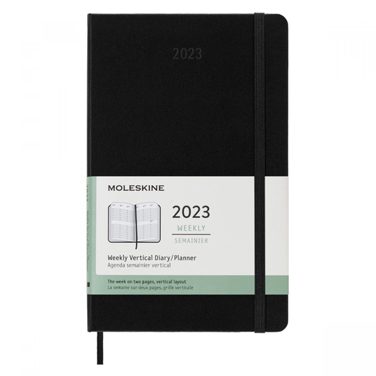 Moleskine 12M Weekly Planner Vertical Hardcover Large Black