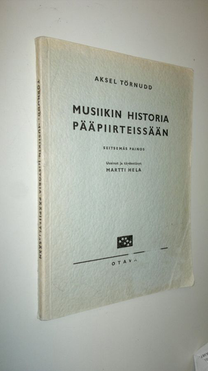 Aksel Törnudd : Musiikin historia pääpiirteissään : opettajainvalmistuslaitoksia, kuoroja ja musiikinharrastajia varten