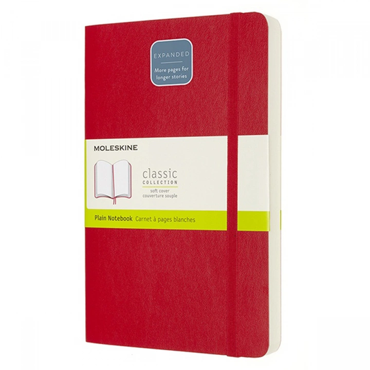 Moleskine Classic Soft Cover Expanded Red Ruled