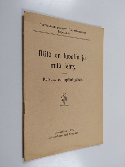Mitä on luvattu ja mitä tehty - katsaus valtiopäivätyöhön