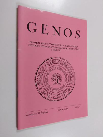 Genos 4 / 1996 : Suomen sukututkimusseuran aikakauskirja