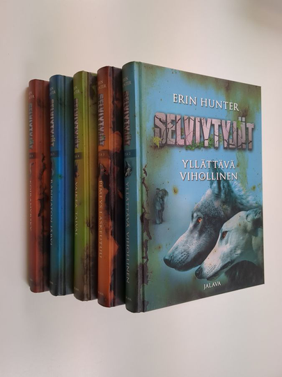 Erin Hunter : Selviytyjät 2-6 : Yllättävä vihollinen ; Pimeys laskeutuu ; Vaikea taival ; Rannaton järvi ; Koiramyrsky