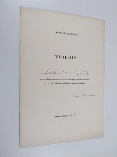 Lauri Hakulinen : Vihdoin