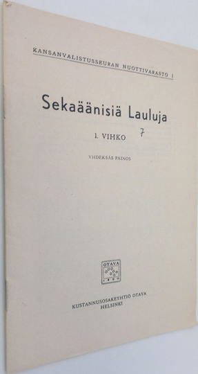 Sekaäänisiä lauluja : 1. vihko