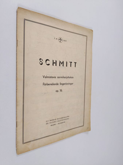 Al Schmitt : Valmistavia sormiharjoituksia - Förberedande fingerövningar. Op. 16