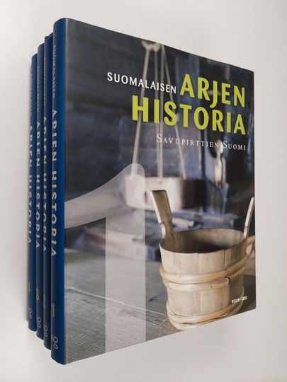 Kai Häggman : Suomalaisen arjen historia 1-4 : Savupirttien Suomi ; Säätyjen Suomi ; Modernin Suomen Synty ; Hyvinvoinnin Suomi