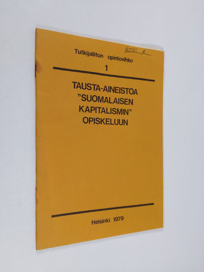 Tausta-aineistoa Suomalaisen kapitalismin opiskeluun