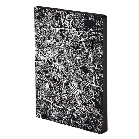 Nuuna Notebook Graphic Traveller - Nightflight Paris Silver