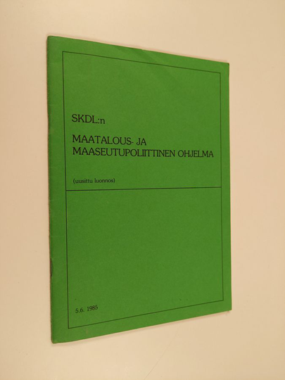 SKDL:n maatalous- ja maaseutupoliittinen ohjelma