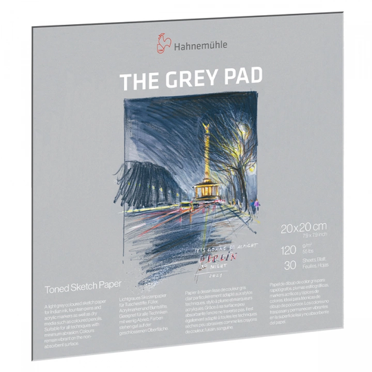 Hahnemühle The Grey Pad Luonnoslehtiö 20x20 cm 120g