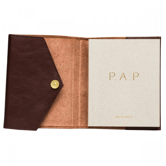 P.A.P Sweden Mia A5 Leather Notebook Brown