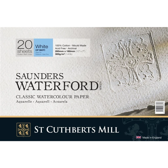 St Cuthberts Mill Saunders Waterford Watercolour Paper CP/NOTx18 cm 300g