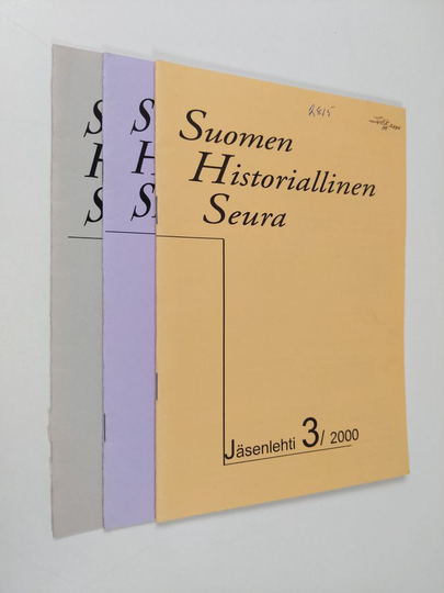 Suomen historiallinen seura : jäsenlehti 1-3/2000