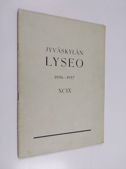 Jyväskylän lyseo 1956-1957 XCIX