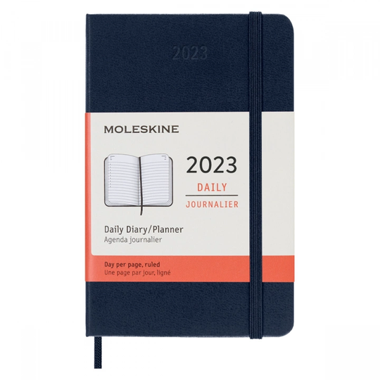 Moleskine 12M Daily Kalenteri Hardcover Pocket Blue