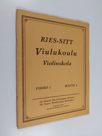 Hubert Ries : Viulukoulu Violinskola 1