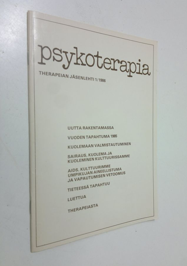 Psykoterapia 1/1986 : Therapeia-säätiön jäsenlehti