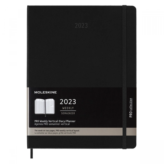 Moleskine 12M Kalenteri Weekly PRO XL Black