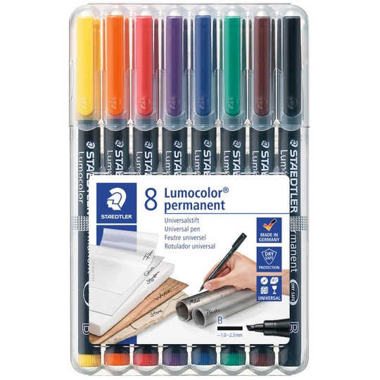 Staedtler 8 kpl Lumocolor permanent Broad