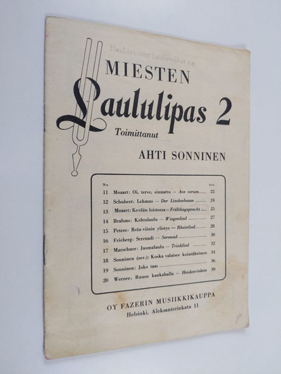 Ahti Sonninen : Miesten laululipas 2