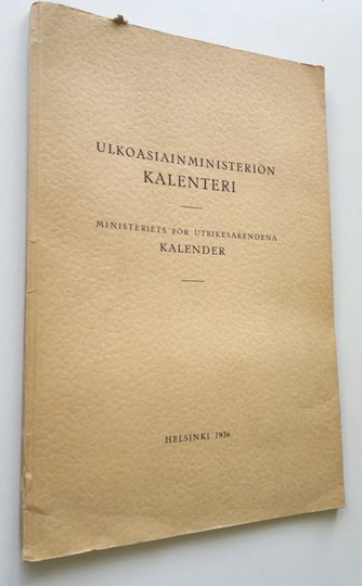 Ulkoasiainministeriön kalenteri 1936
