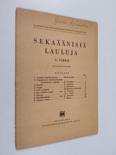 Sekaäänisiä lauluja 9. vihko