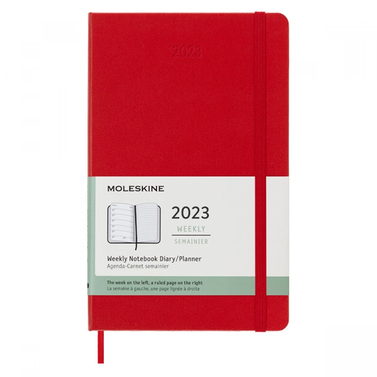 Moleskine 12M Weekly Notebook Hardcover Large Red