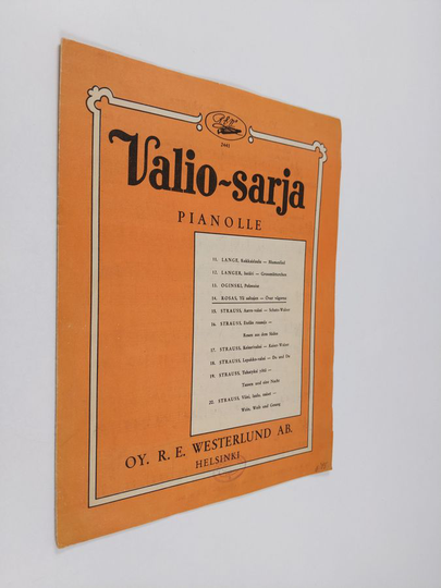 Johann Strauss : Valio-sarja pianolle 14 : Yli aaltojen