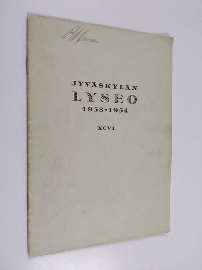 Jyväskylän lyseo1953-1954