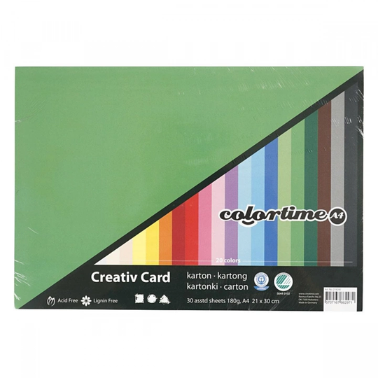 Colortime Värillinen paperi basic A4 180 g