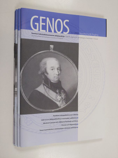 Genos vuosikerta 2009 1-4 : Suomen sukututkimusseuran aikakauskirja